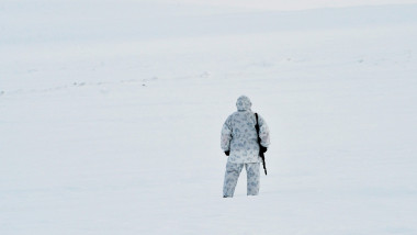 rus înarmat în zona arctică
