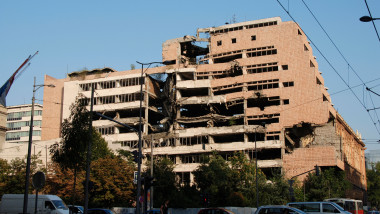 Clădire guvernamentală din Belgrad distrusă de bombardamentele NATO din 1999