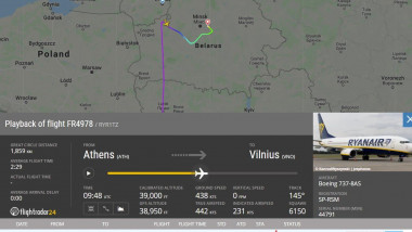 traseu avion deturnat in belarus