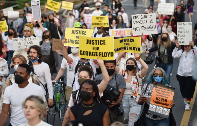 Rally and March for George Floyd - One Year Later, Brooklyn, New York, USA - 25 May 2021