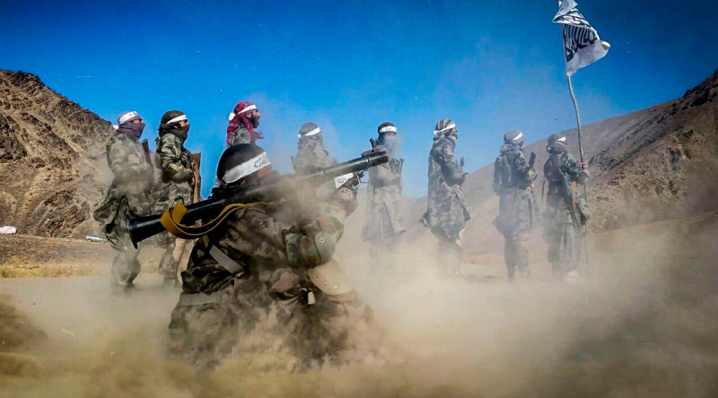 Taliban Fighters In A Training Camp In Faryab Province, Afghanistan