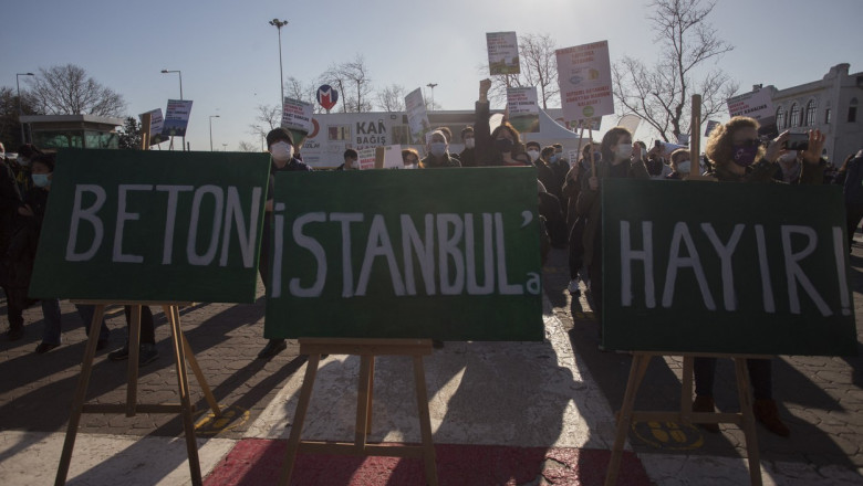 proteste fata de proiectul canal istanbul