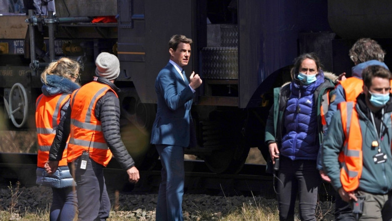 Tom Cruise, la filmările pentru Misiune Imposibilă 7