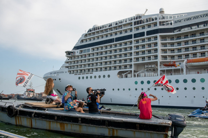 Protest Against Giant Cruise Ships, Venice, Italy - 05 Jun 2021