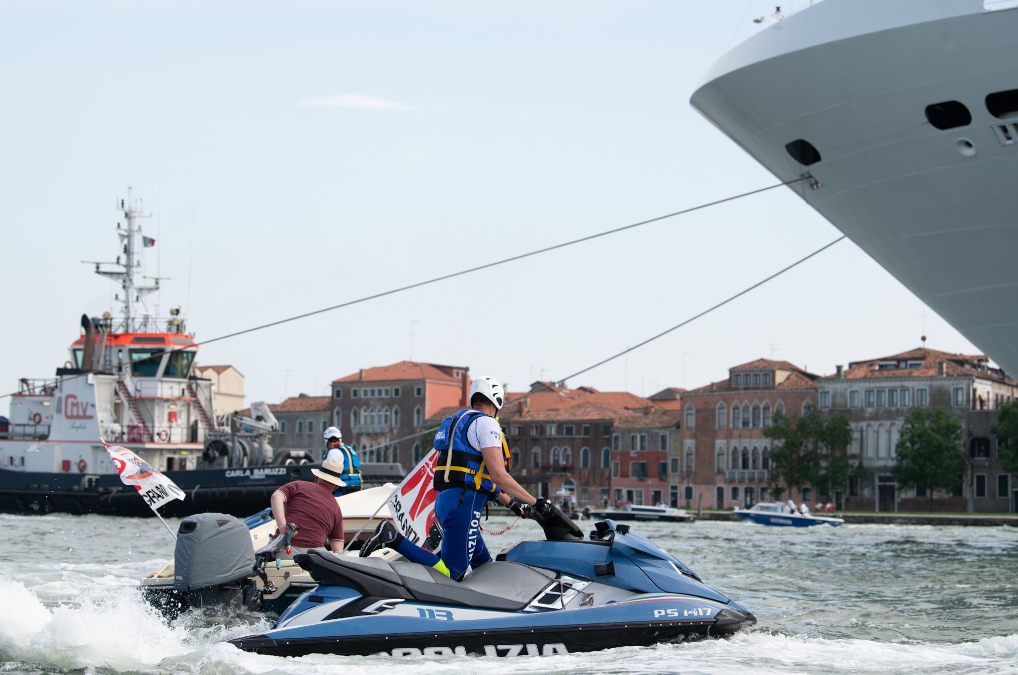 Protest Against Giant Cruise Ships, Venice, Italy - 05 Jun 2021