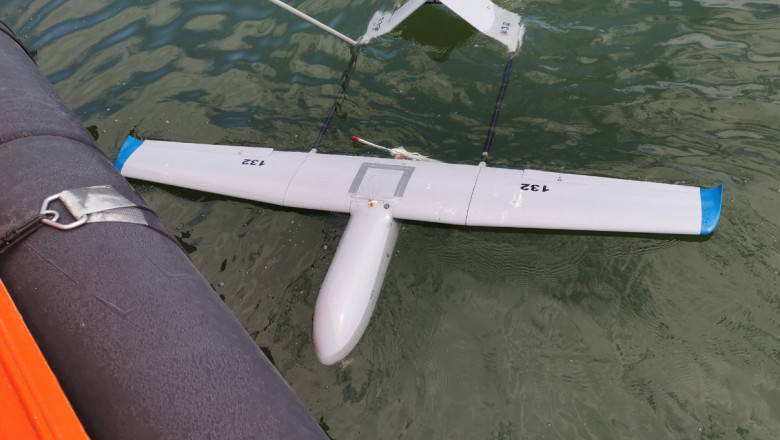 Dronă militară căzută în Marea Neagră.