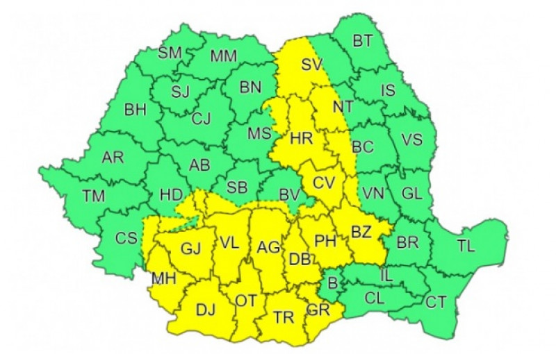 cod galben meteo 8.06