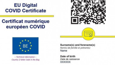 Forma certificatului verde digital al UE.