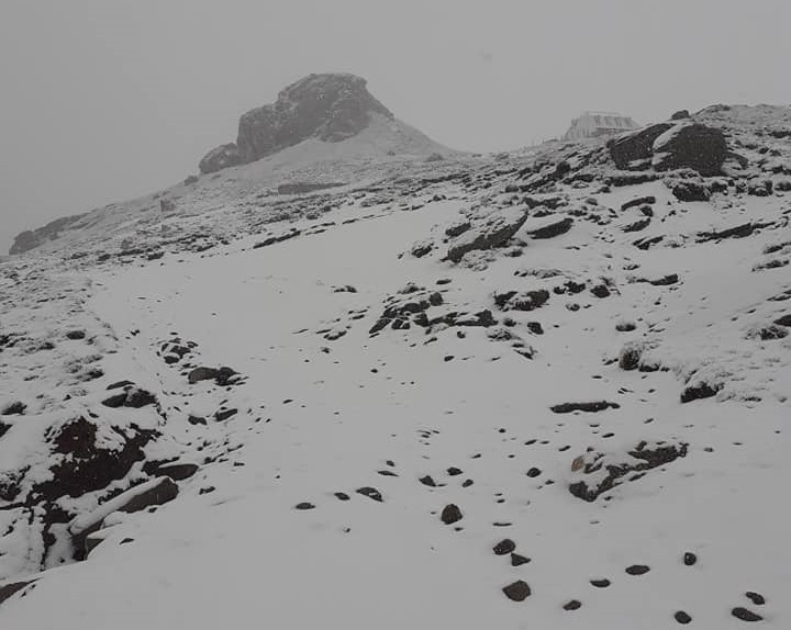 Ninsoare la mijlocul lunii iunie in Muntii Bucegi si Fagaras