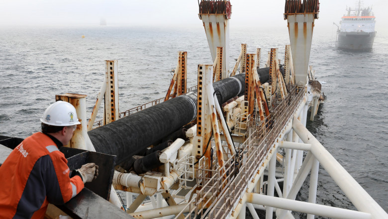 Lucrări la conducta de gaze Nord Stream 2.