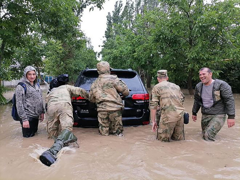 Aftermath of heavy rains in Kerch, Crimea