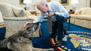 Joe Biden și Champ la Casa Albă