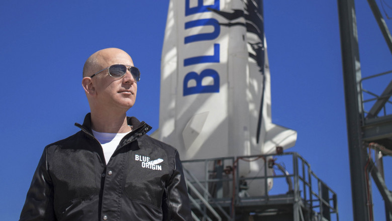 Jeff Bezos announces he will be on Blue Origins first human flight into space and invites his brother to join him
