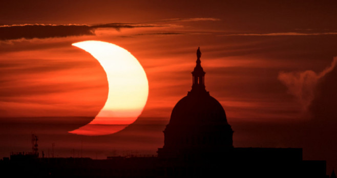 Rare Sunrise Eclipse Entrances Northeast States