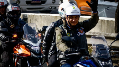 Președintele Bosonaro, la un miting al motocicliştilor în statul Sao Paulo.