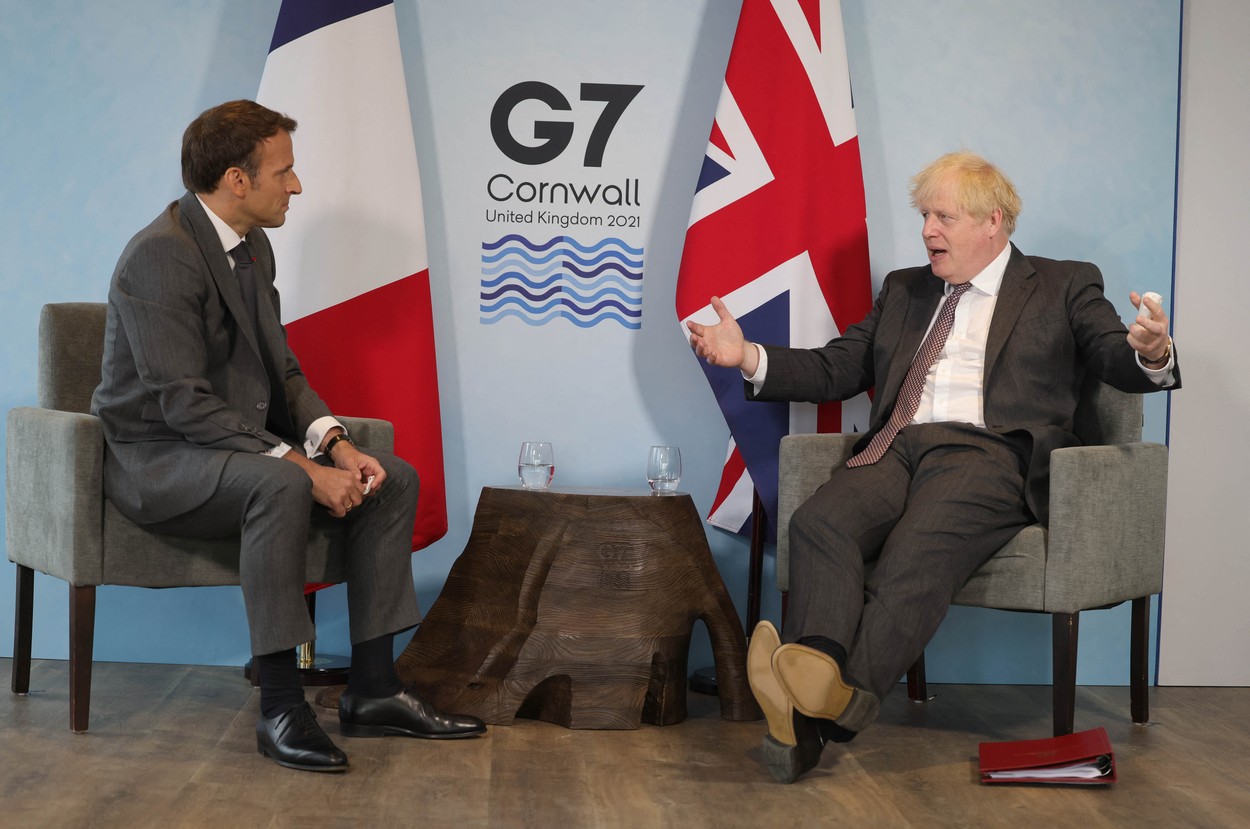 Emmanuel Macron, dispută cu Boris Johnson privind geografia post-Brexit a Regatului Unit, la G7