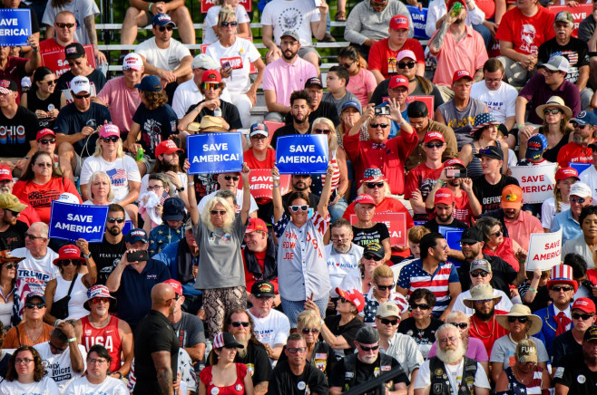 Donald Trump Holds A 'Save America' Rally In Ohio for Congressional Candidate Max Miller, Wellington, USA - 26 Jun 2021