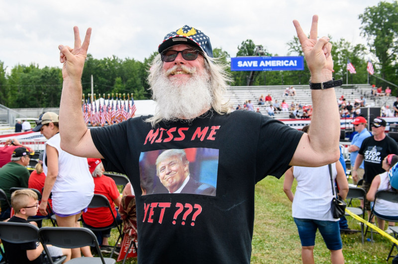 Donald Trump Holds A 'Save America' Rally In Ohio for Congressional Candidate Max Miller, Wellington, USA - 26 Jun 2021