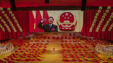 Partidul comunist aniversează 100 de ani într-o ceremonie spectaculoasă.