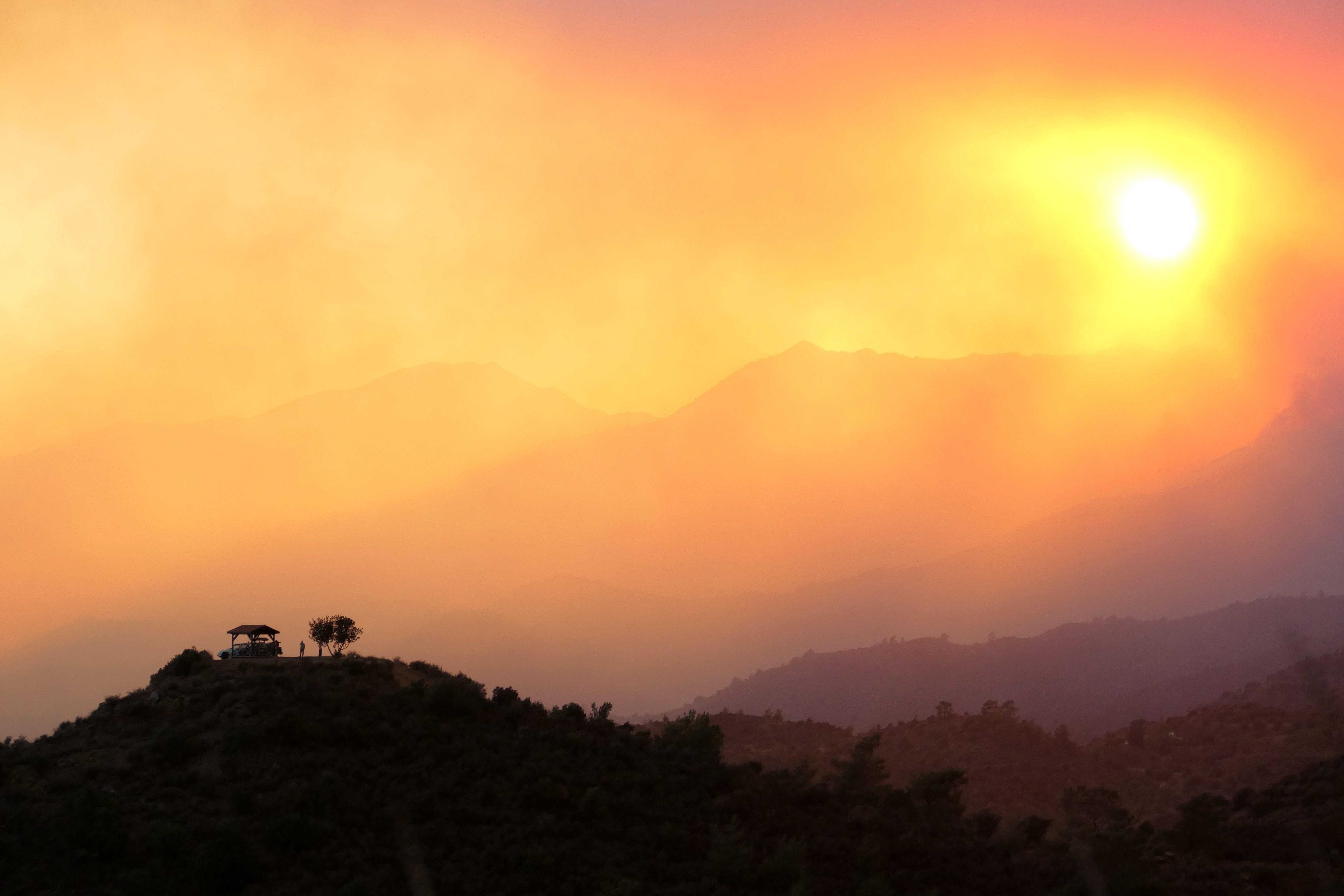 Huge fires over Cyprus mountains