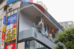 Big 3D Cat Appears on a Billboard in Tokyo