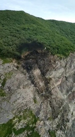 Crash site of missing Antonov An-26 passenger aircraft