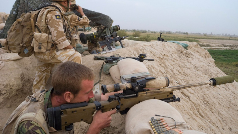 Soldați britanici în Afganistan.