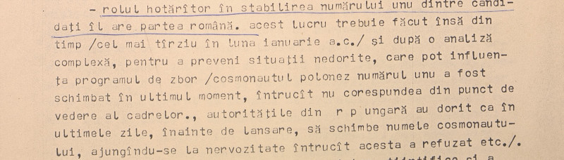 telegrama MAE dosarul Soiuz zborul cosmic româno-sovietic