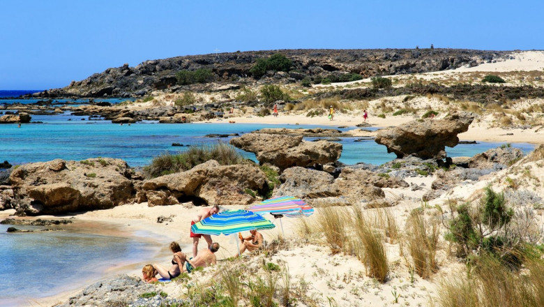 Plaja Elafonissi din Grecia.