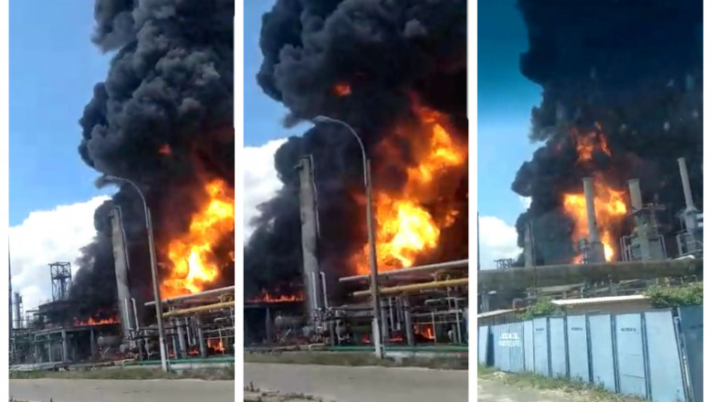 incendiu si explozie la petromidia