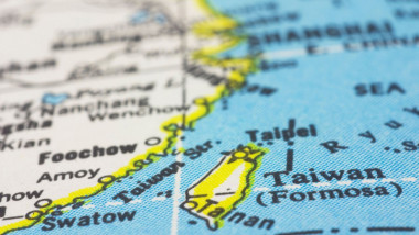 Hartă a Taiwanului și coastei Chinei