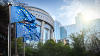 Steagul Uniunii Europene flutură în Bruxelles