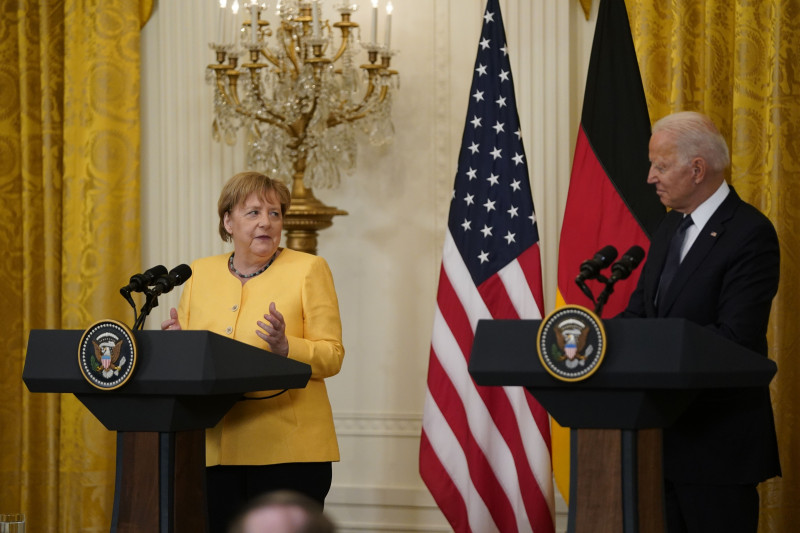 Biden Holds a Joint Press Conference with Dr. Angela Merkel the Chancellor of Germany, Washington, District of Columbia, USA - 15 Jul 2021
