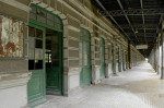 Derelict railway station in Canfranc in the Aragon Pyrenees, Spain - 13 Oct 2005