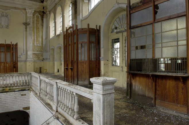 Derelict railway station in Canfranc in the Aragon Pyrenees, Spain - 13 Oct 2005