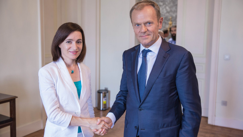 maia sandu si donald tusk