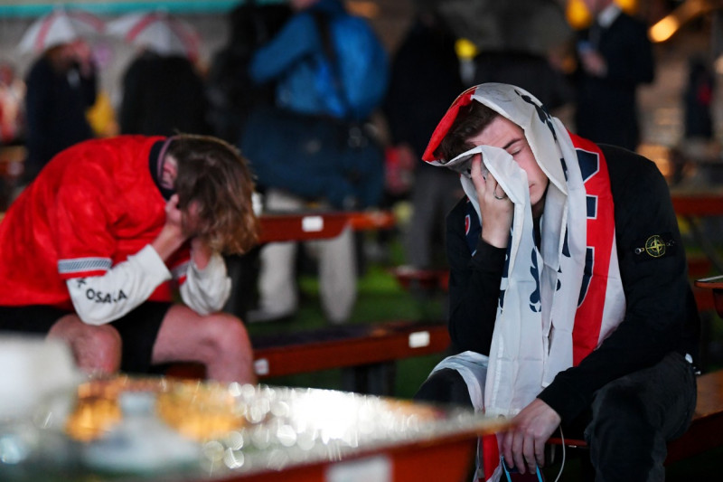 Fans watch England v Italy, EURO 2020, Final, Trafalgar Square Fan Zone, London, UK - 11 Jul 2021