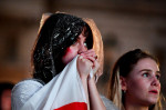 Fans watch England v Italy, EURO 2020, Final, Trafalgar Square Fan Zone, London, UK - 11 Jul 2021