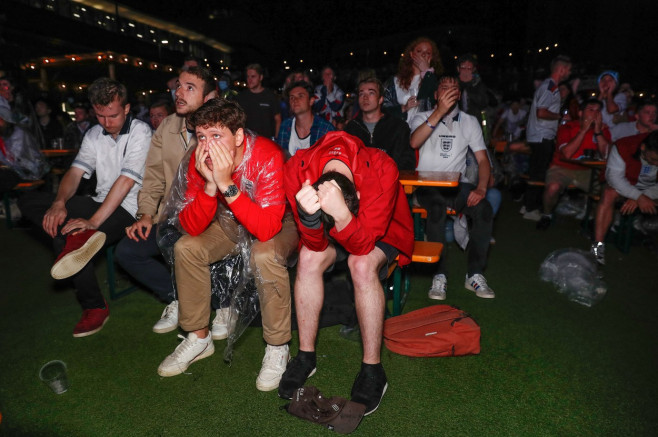 Fans watch England v Italy, EURO 2020, Final, Wembley Park, London, UK - 11 Jul 2021