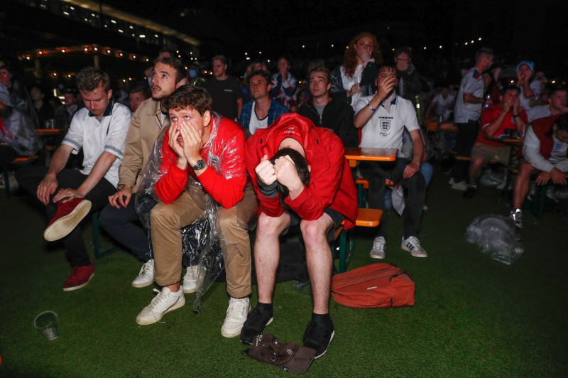 Fans watch England v Italy, EURO 2020, Final, Wembley Park, London, UK - 11 Jul 2021
