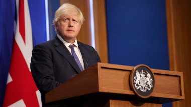 Boris Johnson la pupitru