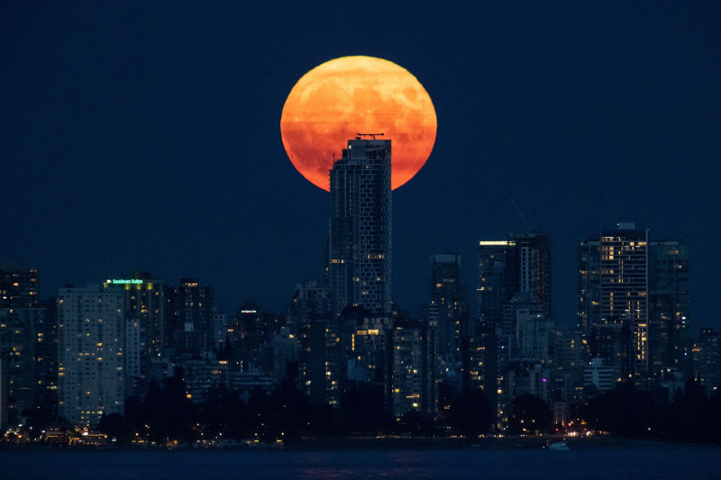 Vancouver Full Moon, Vancouver, Canada - 23 Jul 2021