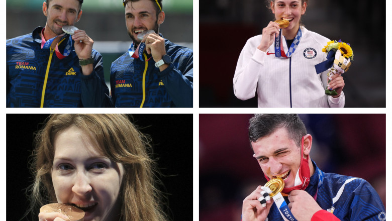 De ce își mușcă olimpicii medaliile la Tokyo 2020