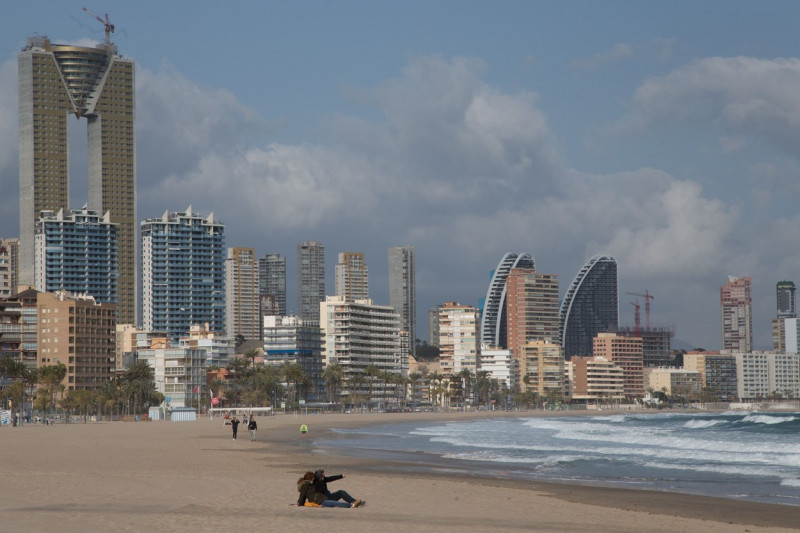 Benidorm closed, Alicante, Spain - 28 Feb 2021