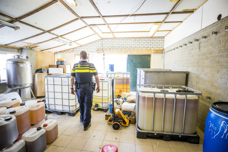 Police Finds Biggest Crystal Meth-Lab Ever in the Netherlands, Nederweert - 30 Jul 2021