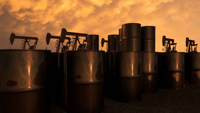 pump jacks in an oil field