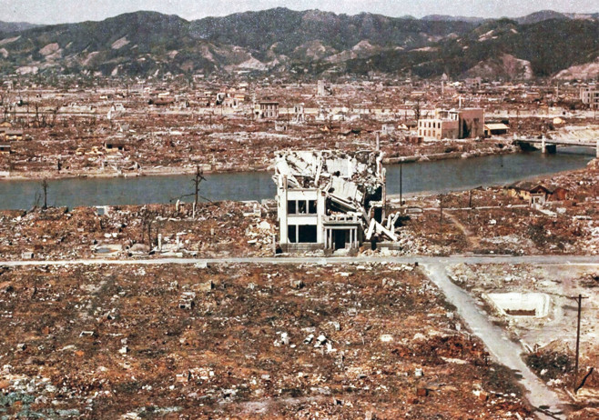 World War II, after the explosion of the atom bomb in August 1945Hiroshima