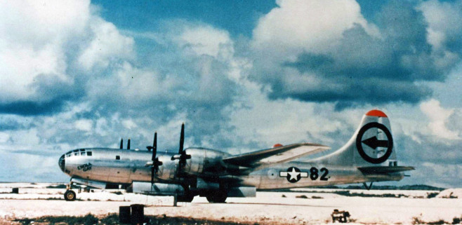 Enola Gay Boeing became the first aircraft to drop an atomic bomb.
