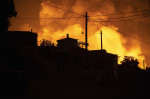 Wildfires Continues In Greece, Kourkouli Village During The Night - 05 Aug 2021