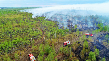 Wildfire in Mordovia, Russia